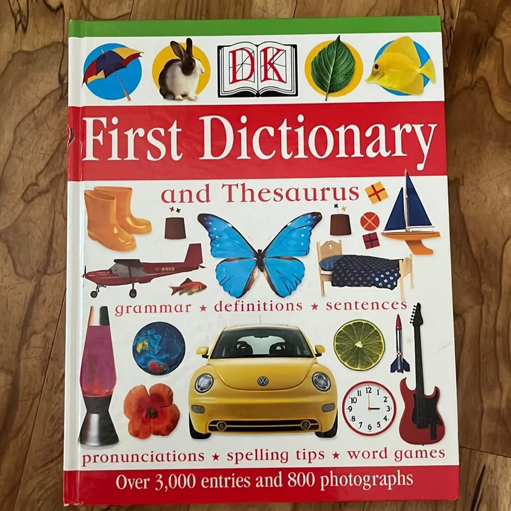 DK First dictionary and thesaurus HARDCOVER picture book preschool elementary